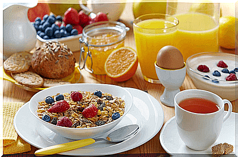 A healthy breakfast burns fat