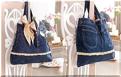 A jeans bag is a beautiful addition to your home decor