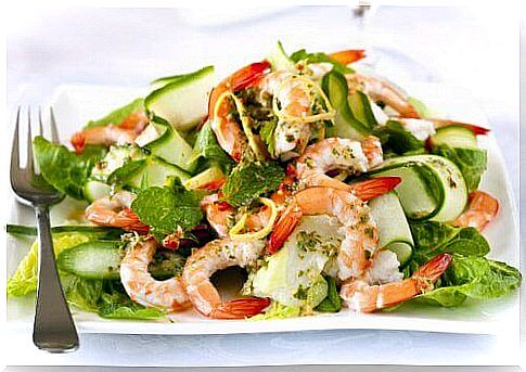 delicious shrimp salad