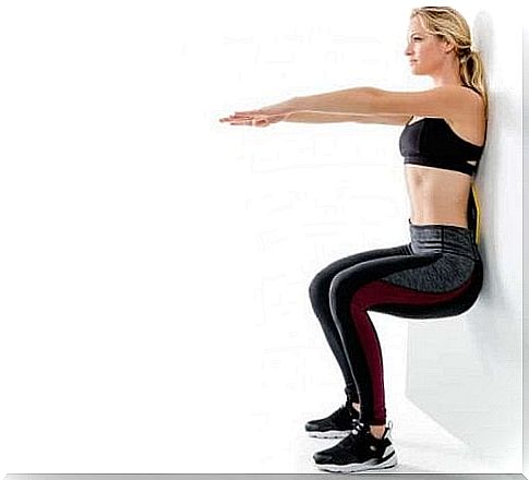 Squatting against a wall is one of the best exercises where you use only your own body weight as resistance