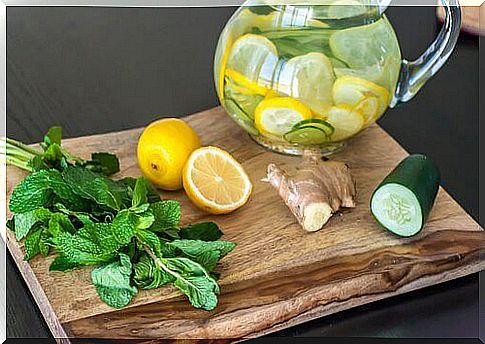 Detox regimen: lemon, cucumber and ginger