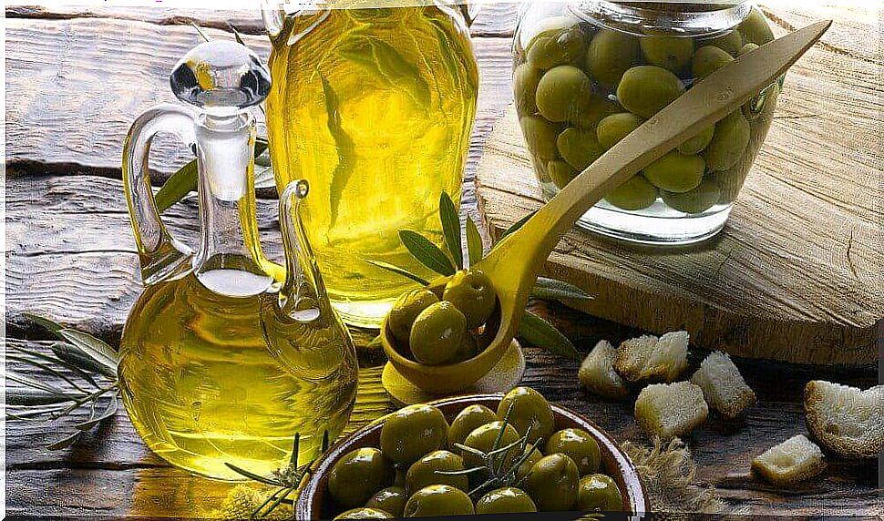 Olive oil is a great help in skin care.