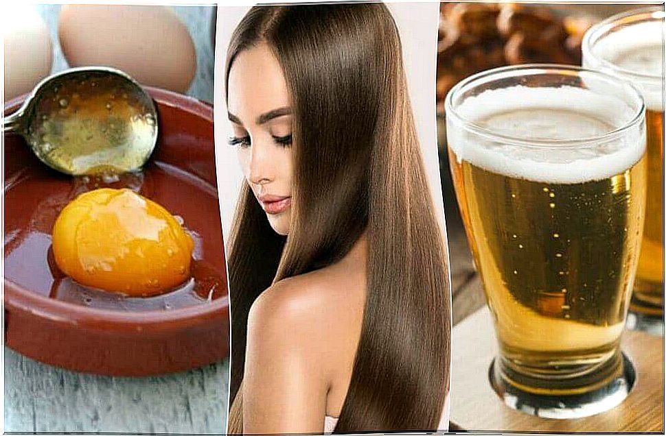 Hair smoothing treatment from beer and egg