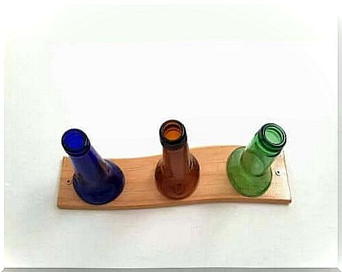 making a hat rack from bottles