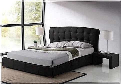 bed with mattress