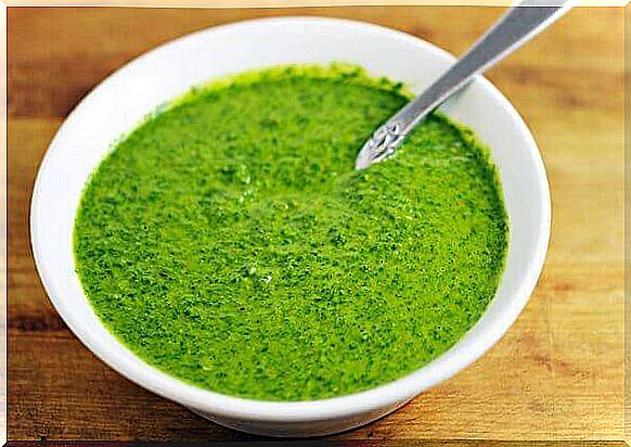 The traditional chimichurri recipe can be modified to taste.